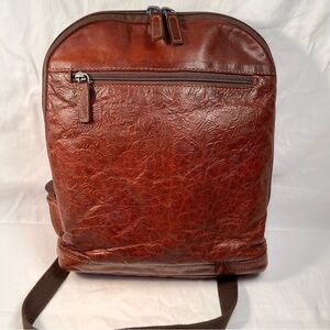 Jack Georges floral Voyager leather backpack